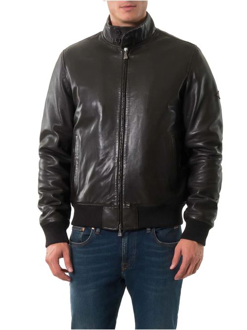 giubbotto uomo in pelle colore brownGi